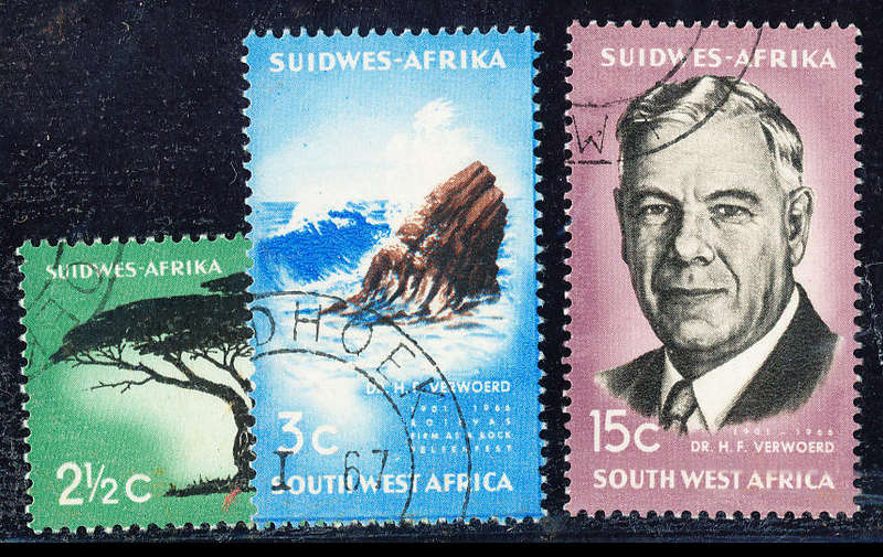 South West Africa - 1967 - Dr. Verwoerd - set of 3 - fine used . SACC 231-233 .