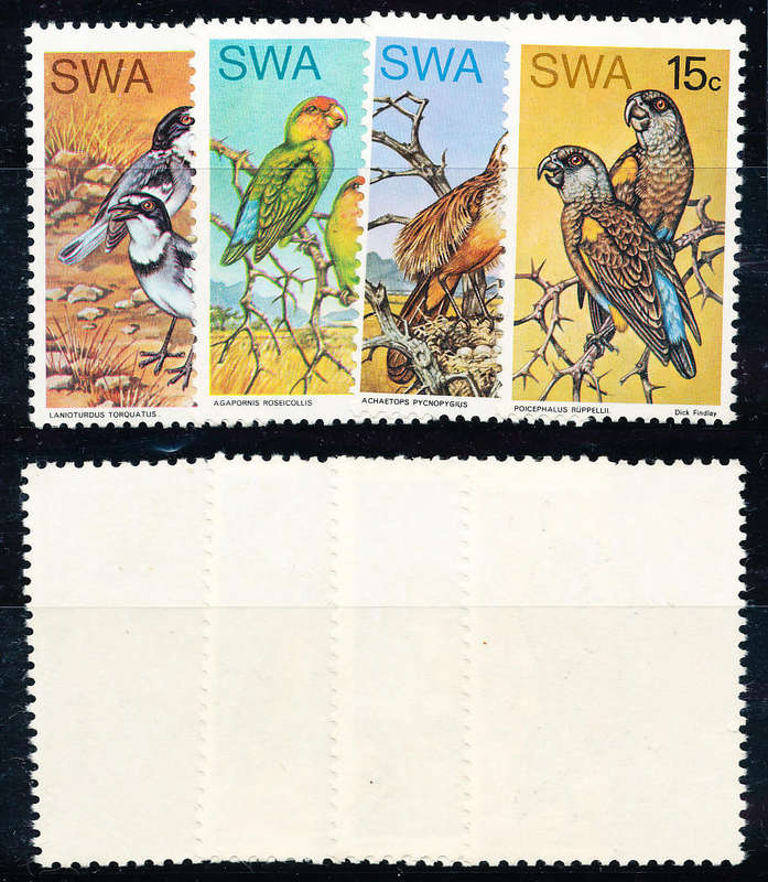 South West Africa - 1974 - Rare Birds - set of 4 fine used . SACC 269-272 .