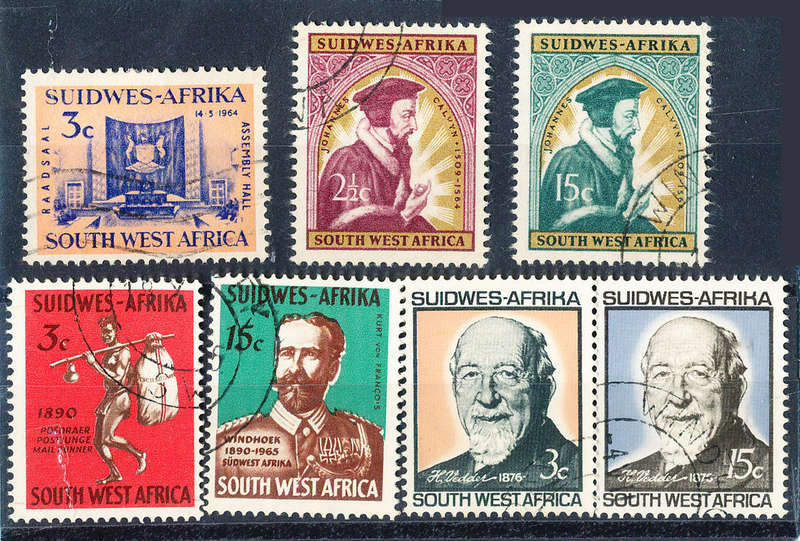 South West Africa - 1964 - 1966 - fine used sets . SACC 224-230 .