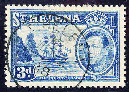 St. Helena - 1938-44 - 3d ultra fine used . SG 135 .