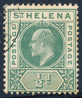 St. Helena - 1902 - Edw 7 - ½d green fine used . SG 53 .