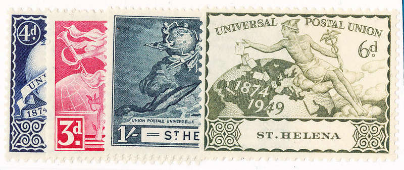 St. Helena - 1948 - Silver Wedding - set of 2 mint hinged . SG 145-148 .