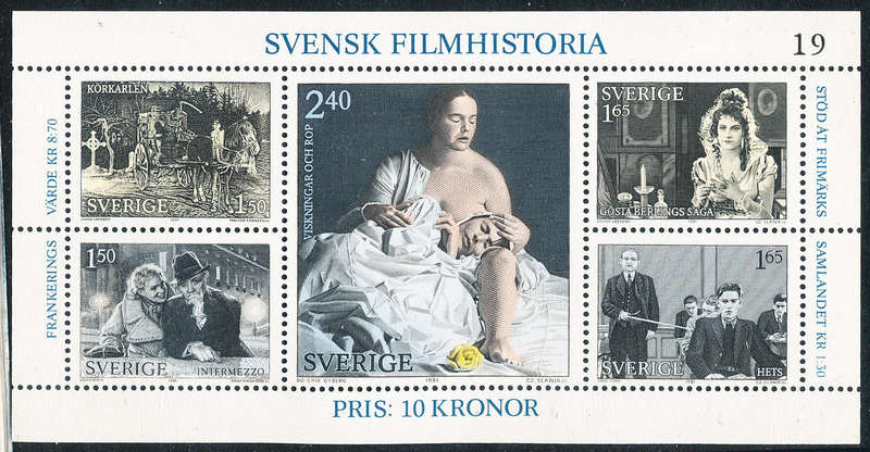 Sweden - 1981 - Swedish Film Industry - m/sheet of 5 stamps mint unhinged . SG 1095 .