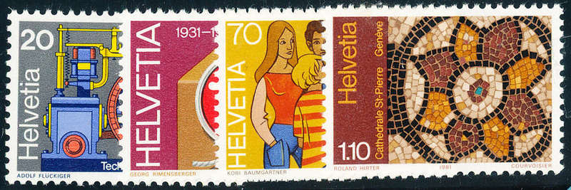Switzerland - 1981 - Publicity Issue - set of mint unhinged . SG 1017-1020 .