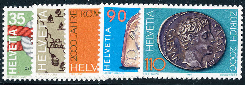 Switzerland - 1986 - Publicity Issue - set of 5 mint unhinged . SG 1090-1094 .