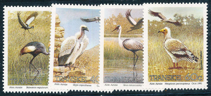 Transkei - 1991 - Endangered Birds - set of 4 mint unhinged . SACC 273-276 .