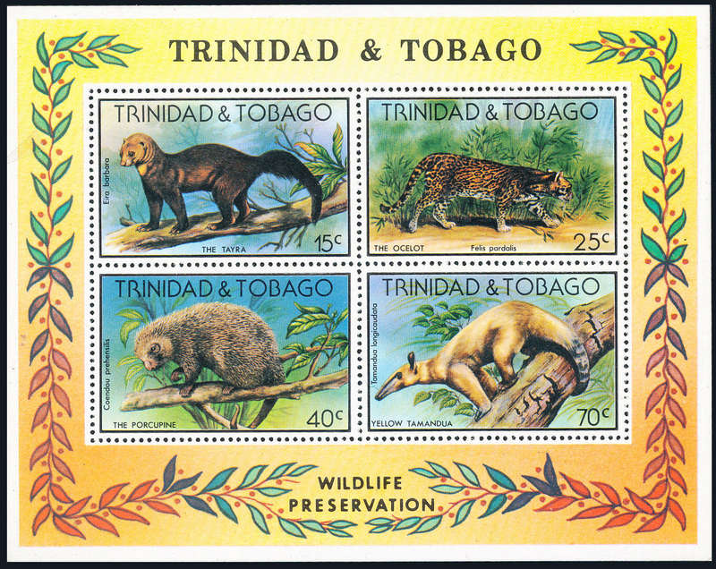 Trinidad & Tobago - 1978 - Wildlife Preservation m/sheet of 4 mint unhinged . SG 525 .