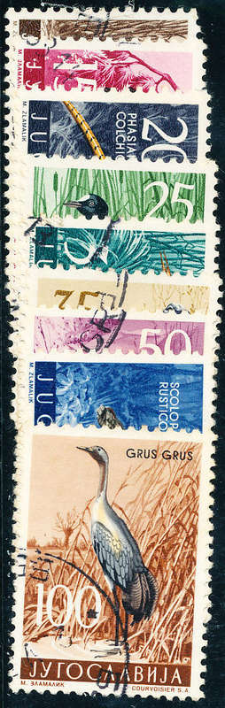 Yugoslavia - 1958 - Yugoslav Game Birds - set of 9 fine used . SG 849-887 .