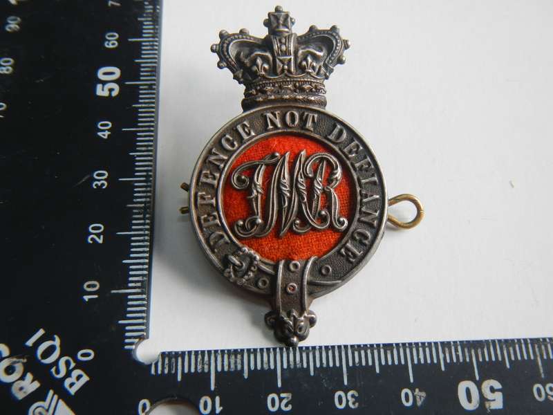 1900 SILVER HALLMARK TRANSKEI MOUNTED RIFLES BADGE