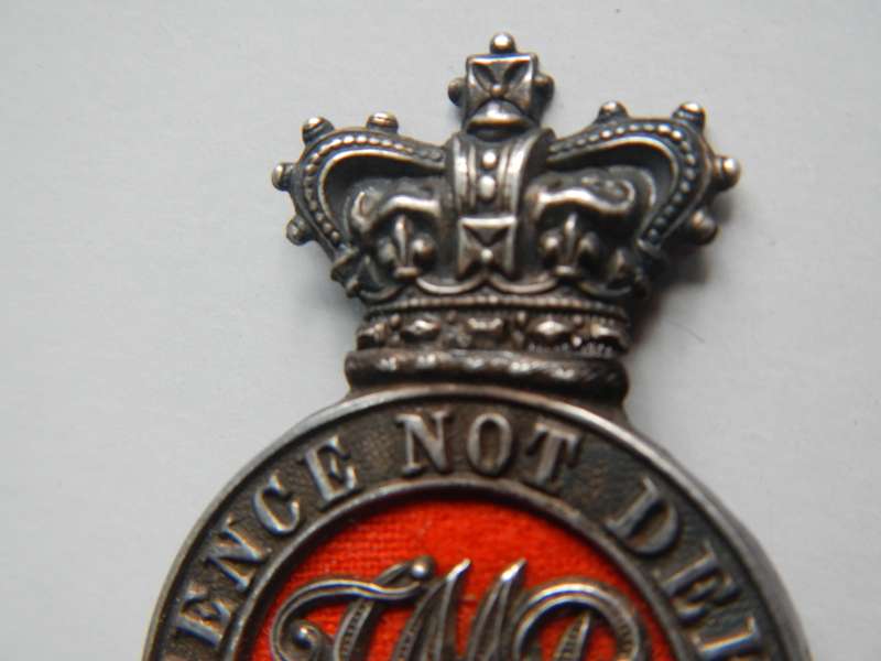 1900 SILVER HALLMARK TRANSKEI MOUNTED RIFLES BADGE
