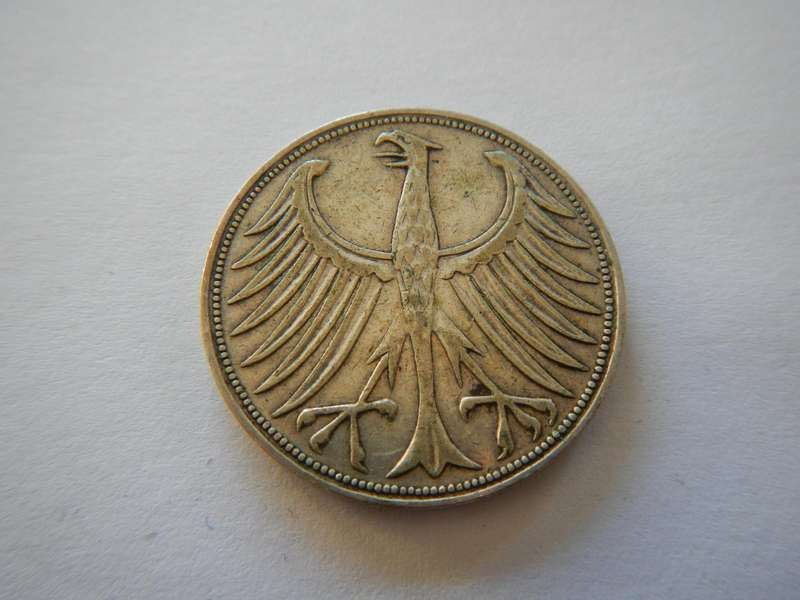 Silver Germany 5 Marks 1951