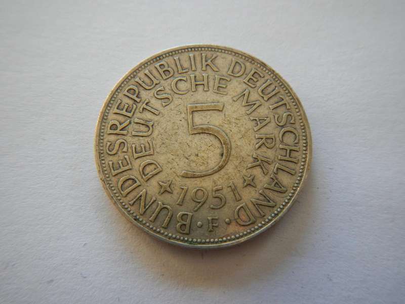 Silver Germany 5 Marks 1951