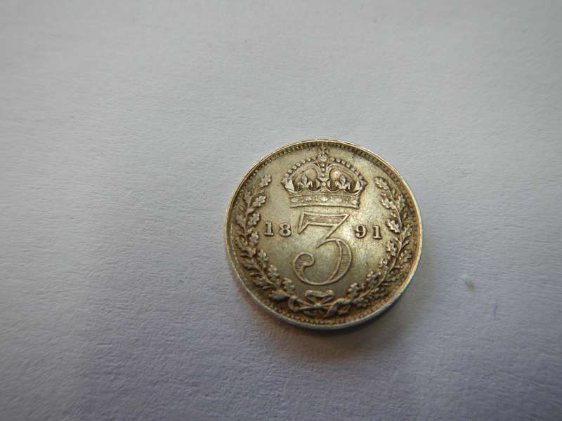 SILVER Victorian 1891 three pence