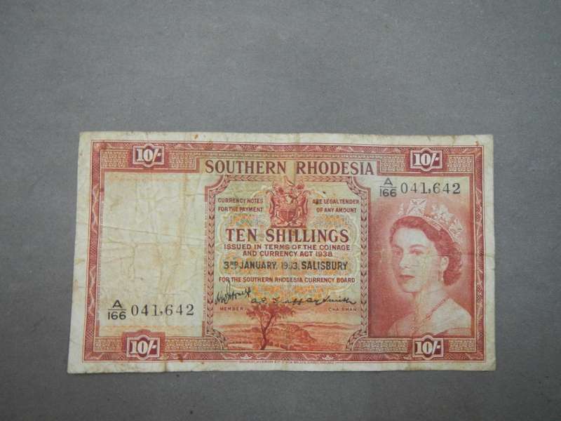 Southern Rhodesia TEN SHILLINGS banknote