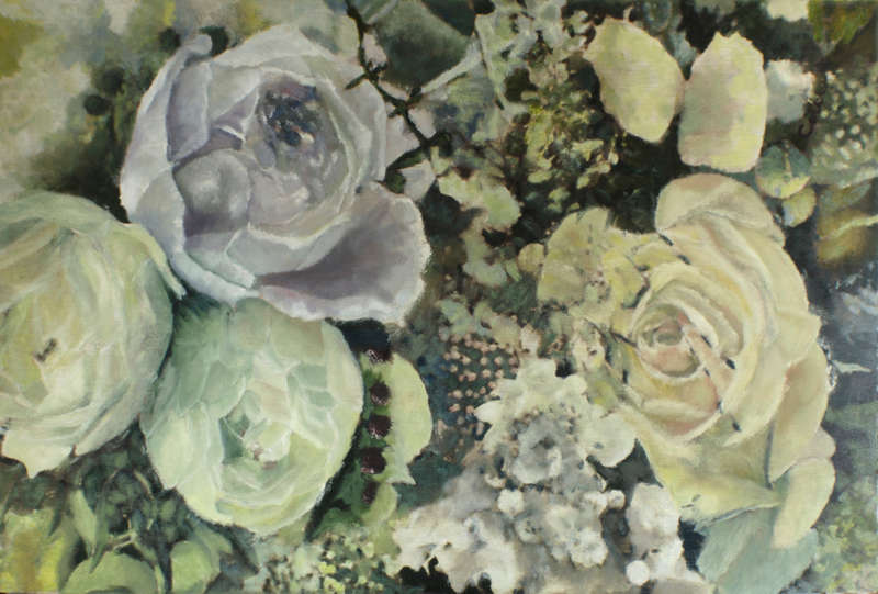 Untitled. Large floral oil painting