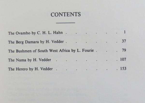 The Native Tribes of South West Africa - Hahn, Vedder & Fourie