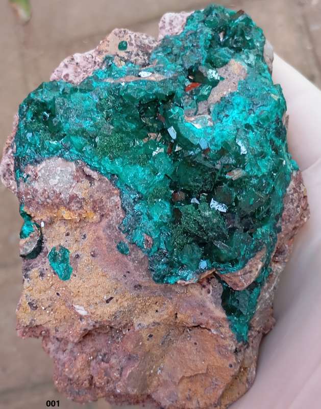 Dioptase malachite quartz - Kolwezi mining district DRC Congo