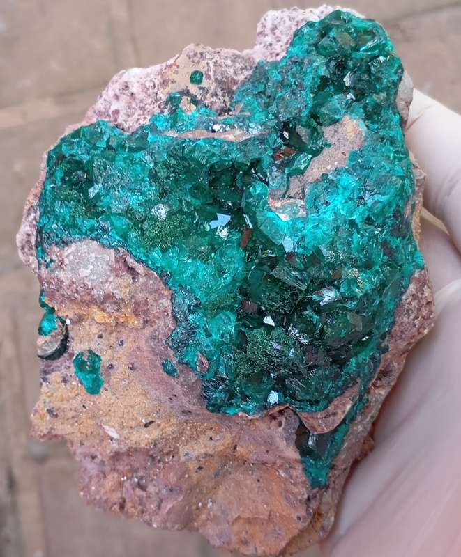 Dioptase malachite quartz - Kolwezi mining district DRC Congo