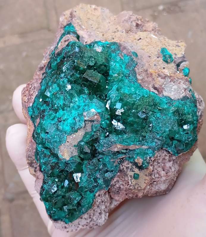 Dioptase malachite quartz - Kolwezi mining district DRC Congo
