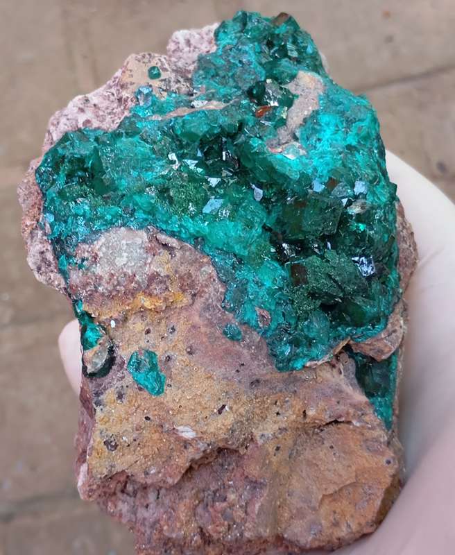 Dioptase malachite quartz - Kolwezi mining district DRC Congo