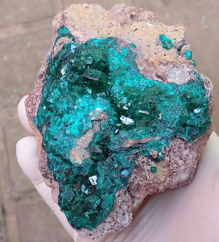 Dioptase malachite quartz - Kolwezi mining district DRC Congo