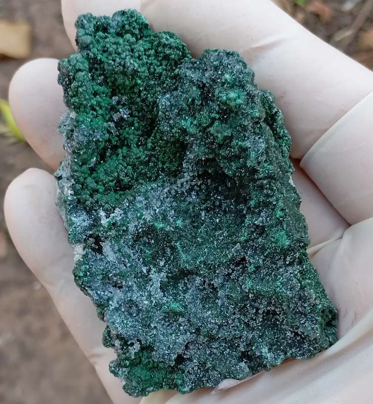 Malachite quartz - Tenke Fungume mine DRC Congo