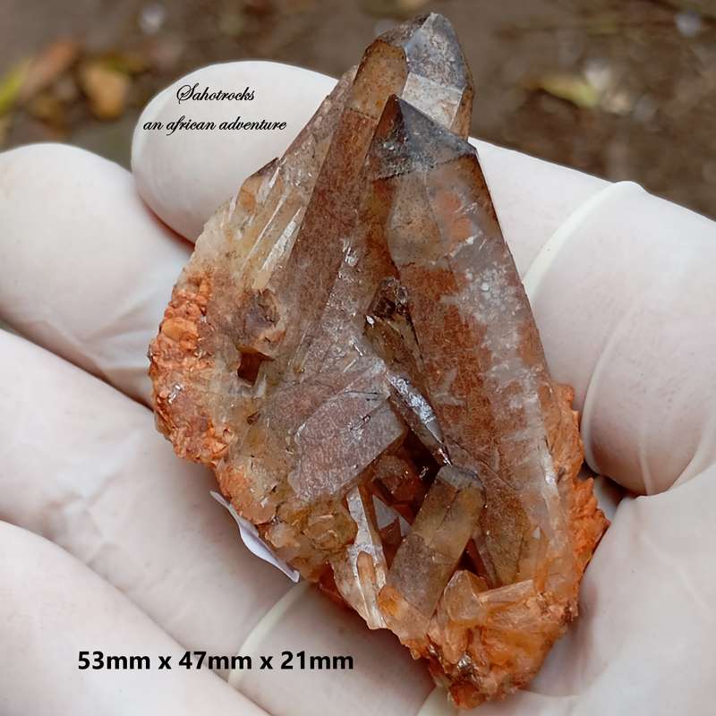Hematite in quartz - Orange River N Cape South Africa