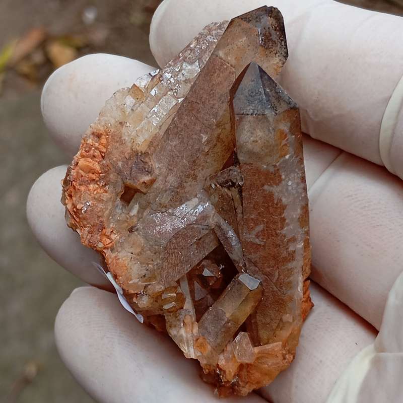 Hematite in quartz - Orange River N Cape South Africa