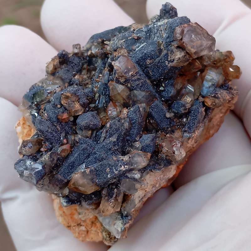 Hematite in quartz - Orange River N Cape South Africa