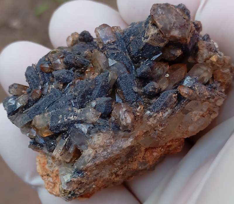Hematite in quartz - Orange River N Cape South Africa