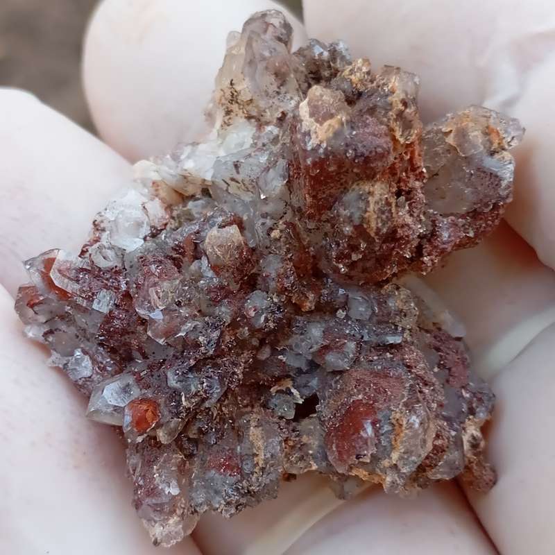 Hematite in quartz - Orange River N Cape South Africa
