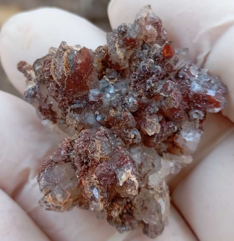 Hematite in quartz - Orange River N Cape South Africa