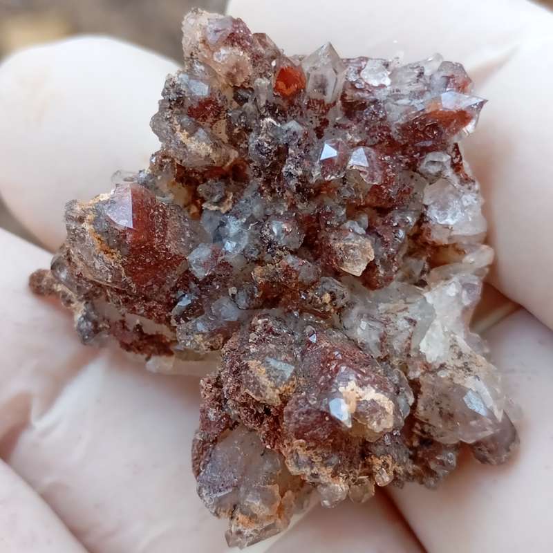 Hematite in quartz - Orange River N Cape South Africa