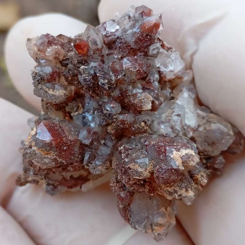 Hematite in quartz - Orange River N Cape South Africa