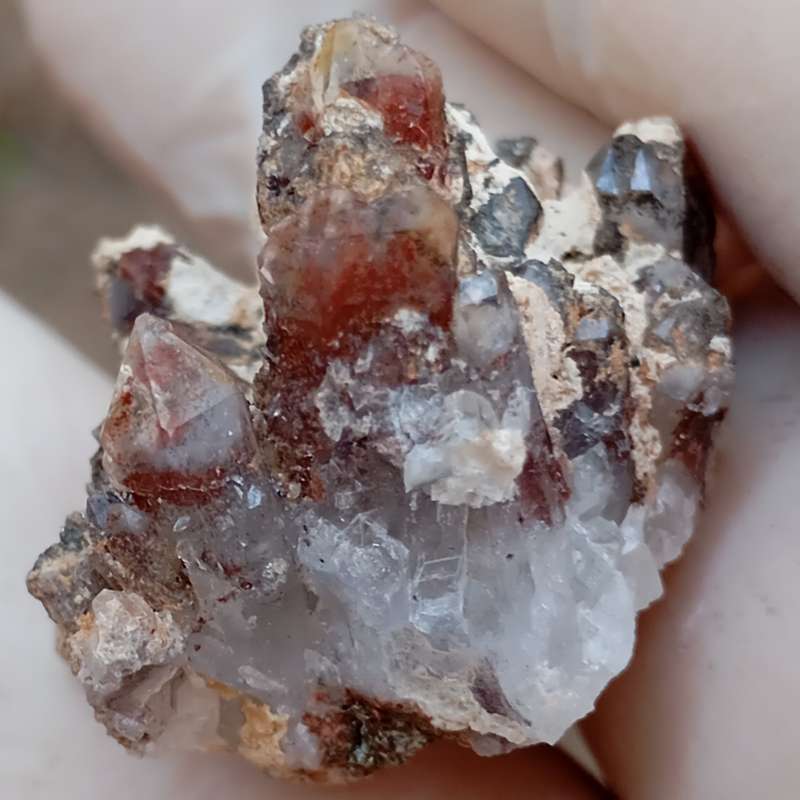 Hematite in quartz - Orange River N Cape South Africa