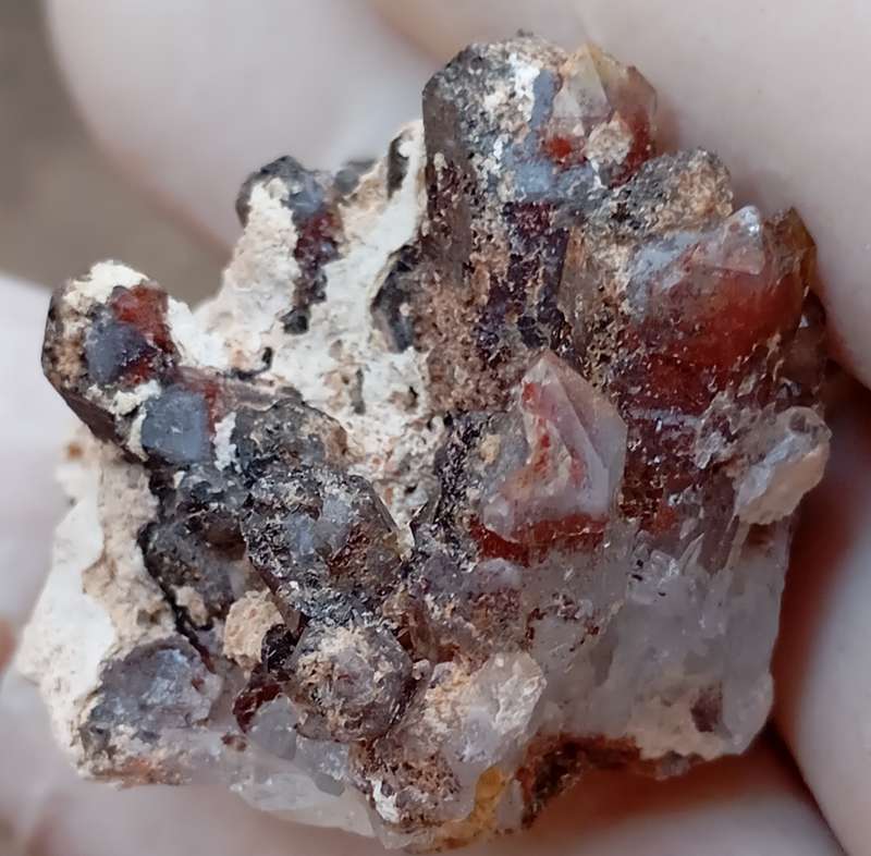 Hematite in quartz - Orange River N Cape South Africa