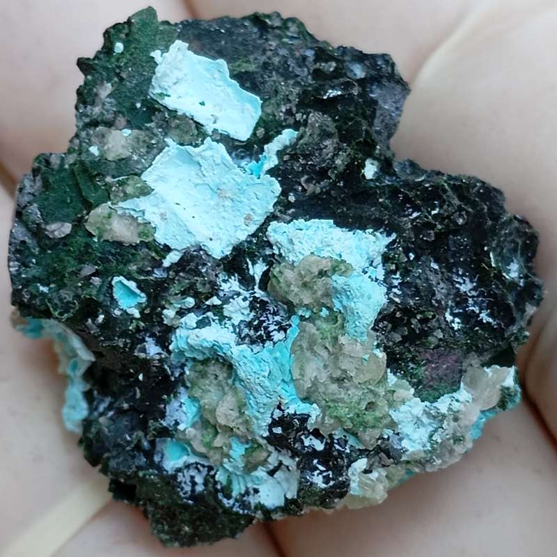 Kolwezite chrysocolla malachite calcite - Mashamba West mine DRC Congo