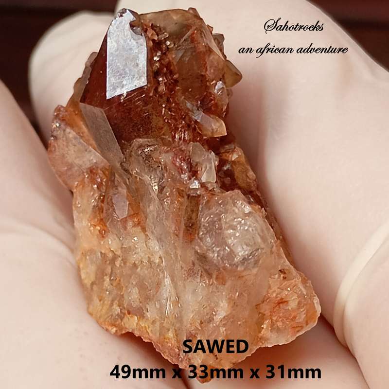Hematite in quartz - Orange River N Cape South Africa