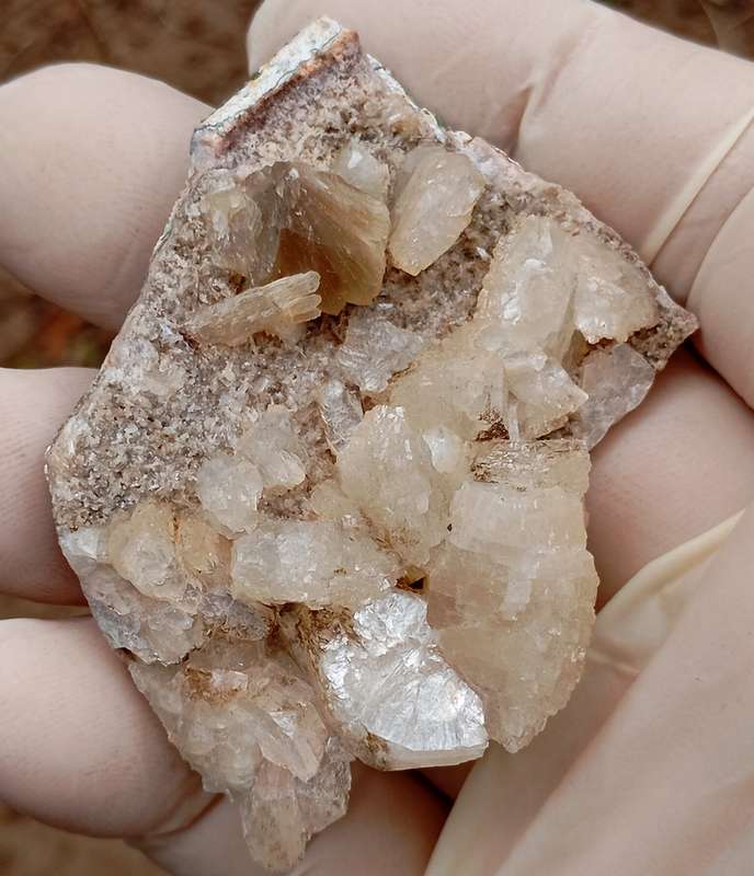 Heulandite stilbite quartz - Grootberg Pass Namibia