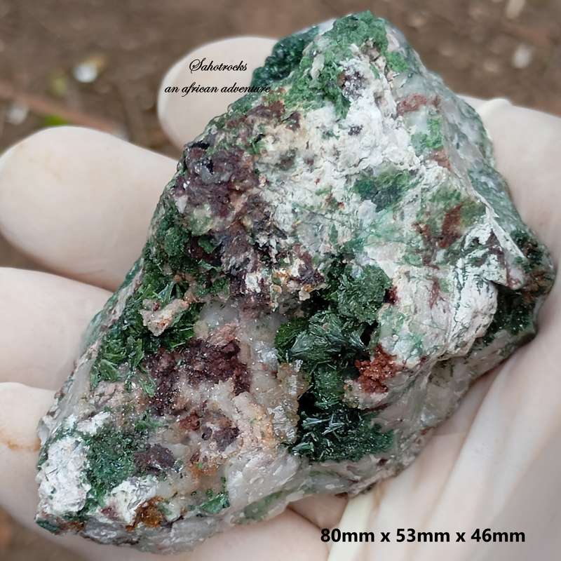 Malachite heterogenite quartz - Tenke Fungurume mine DRC Congo