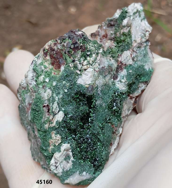 Malachite heterogenite quartz - Tenke Fungurume mine DRC Congo