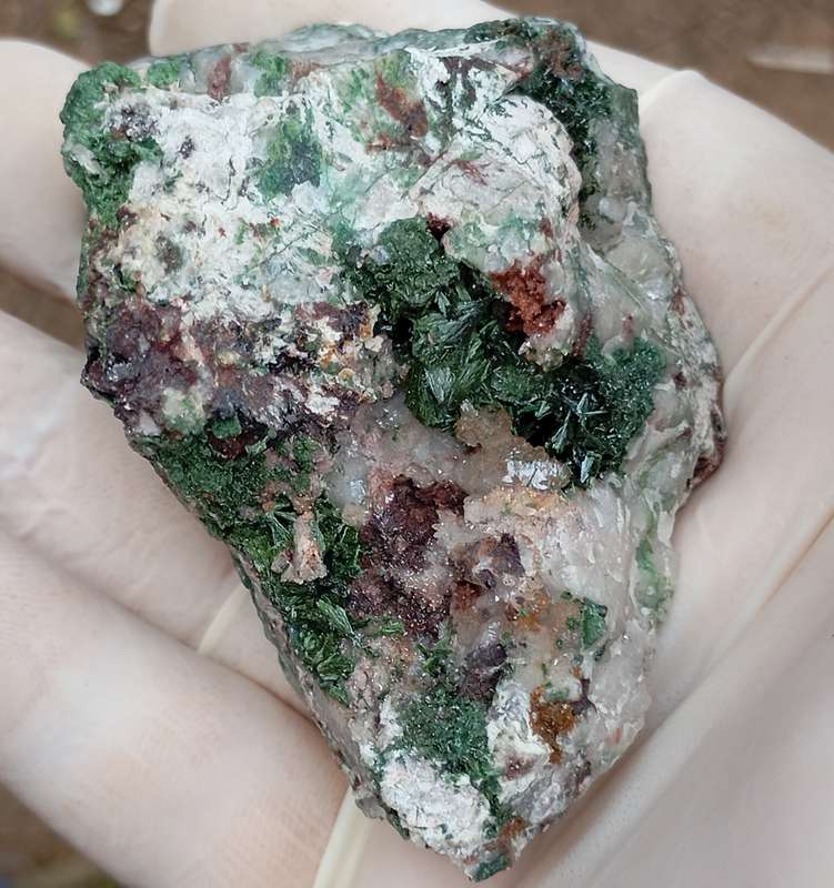 Malachite heterogenite quartz - Tenke Fungurume mine DRC Congo