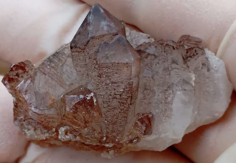Hematite in quartz - Orange River N Cape South Africa