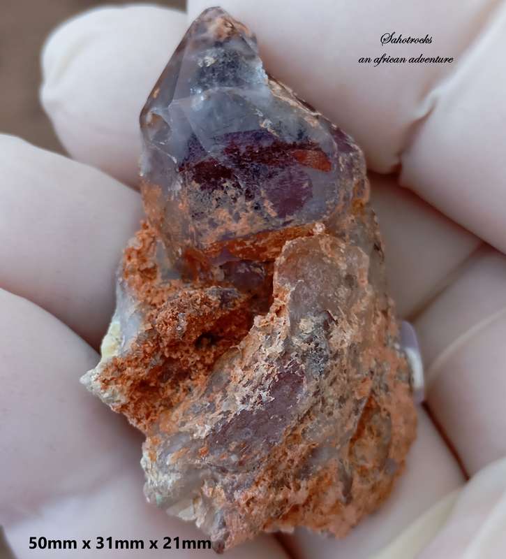 Hematite in quartz - Orange River N Cape South Africa