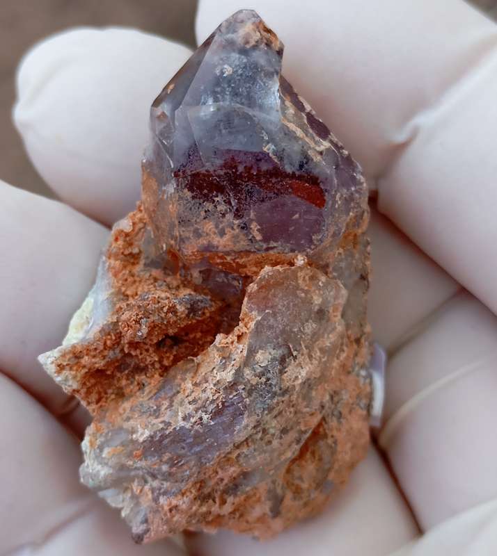 Hematite in quartz - Orange River N Cape South Africa