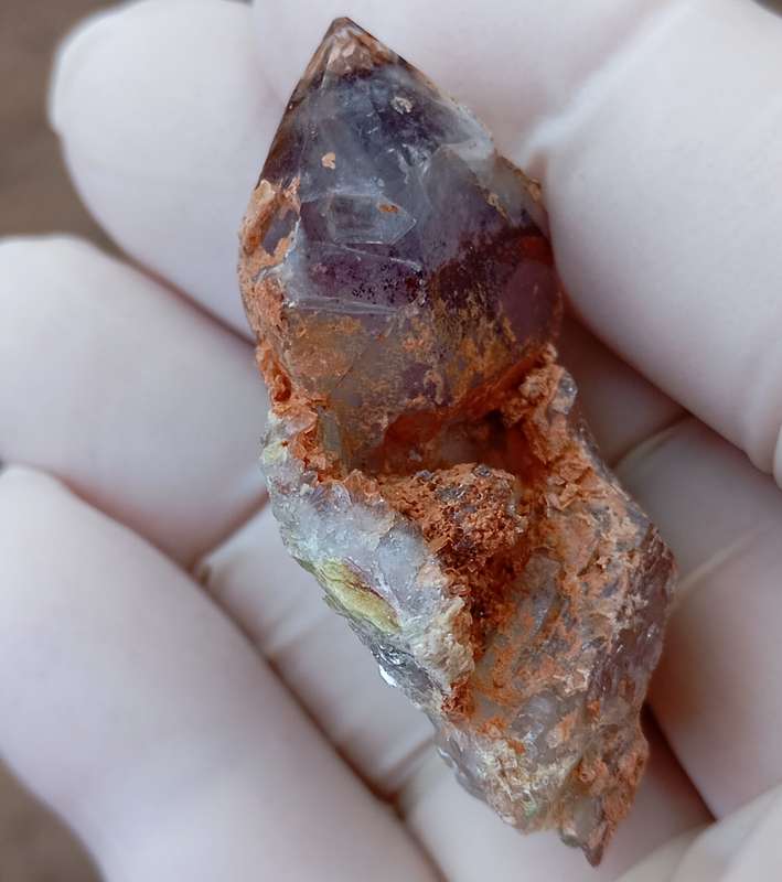 Hematite in quartz - Orange River N Cape South Africa