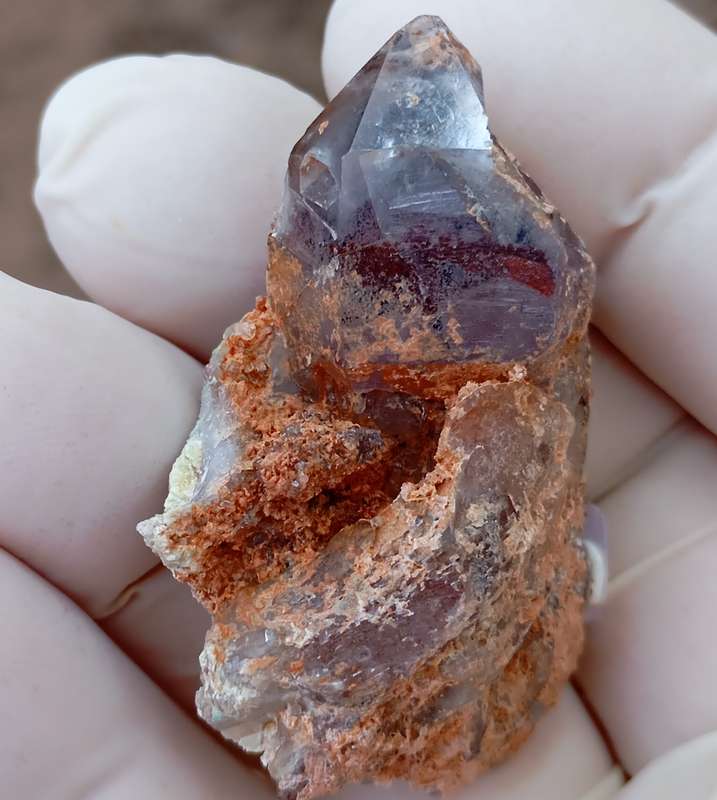Hematite in quartz - Orange River N Cape South Africa