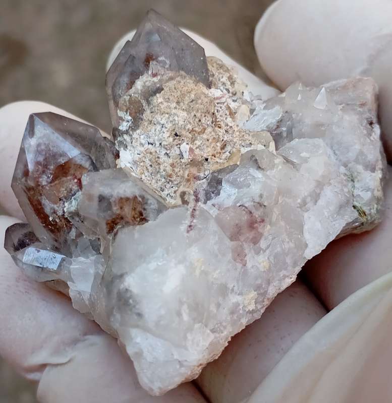 Hematite in quartz - Orange River N Cape South Africa