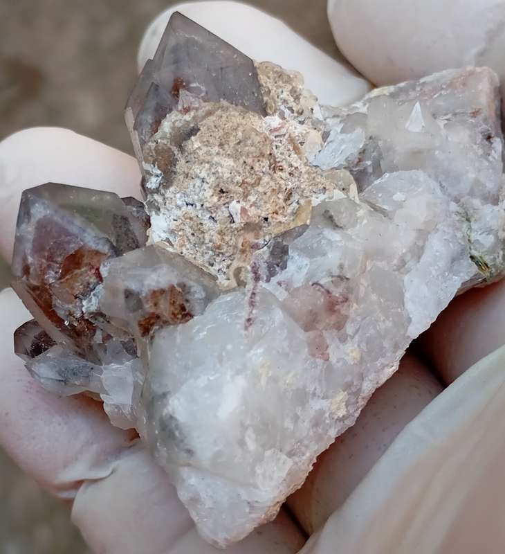 Hematite in quartz - Orange River N Cape South Africa