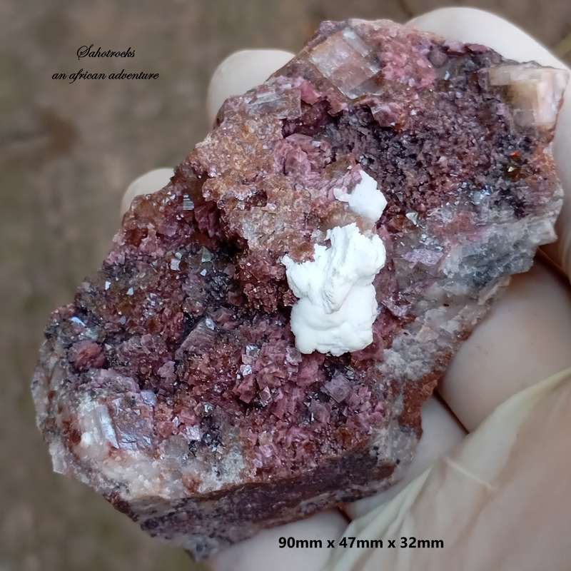 Cobaltoan calcite aragonite heterogenite quartz - Kakanda deposit DRC Congo
